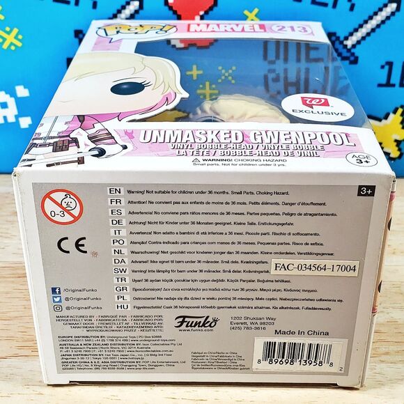 Funko PoP Marvel Unmasked Gwenpool #213 Exclusive Vinyl Figure + Protector - Picture 7 of 10